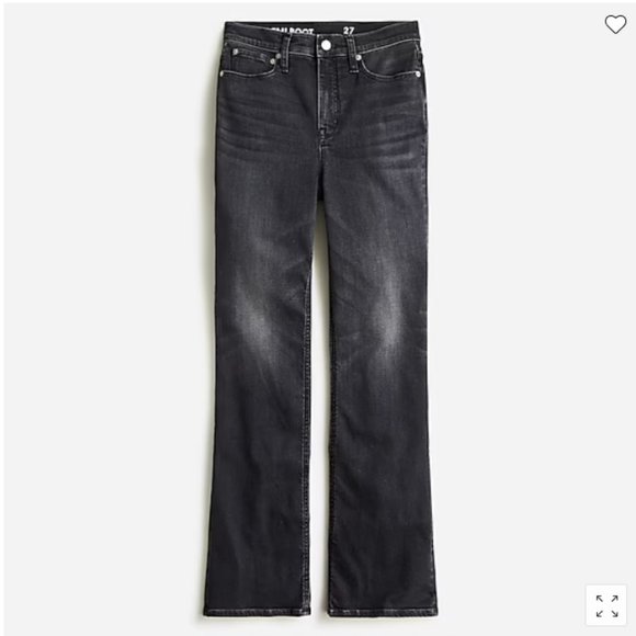 NWT J. Crew High-rise slim demi-boot jean in Charcoal wash - Picture 1 of 4